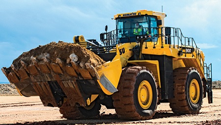 A redesigned quarry loader, Komatsu WA900-8, will help in being efficient.